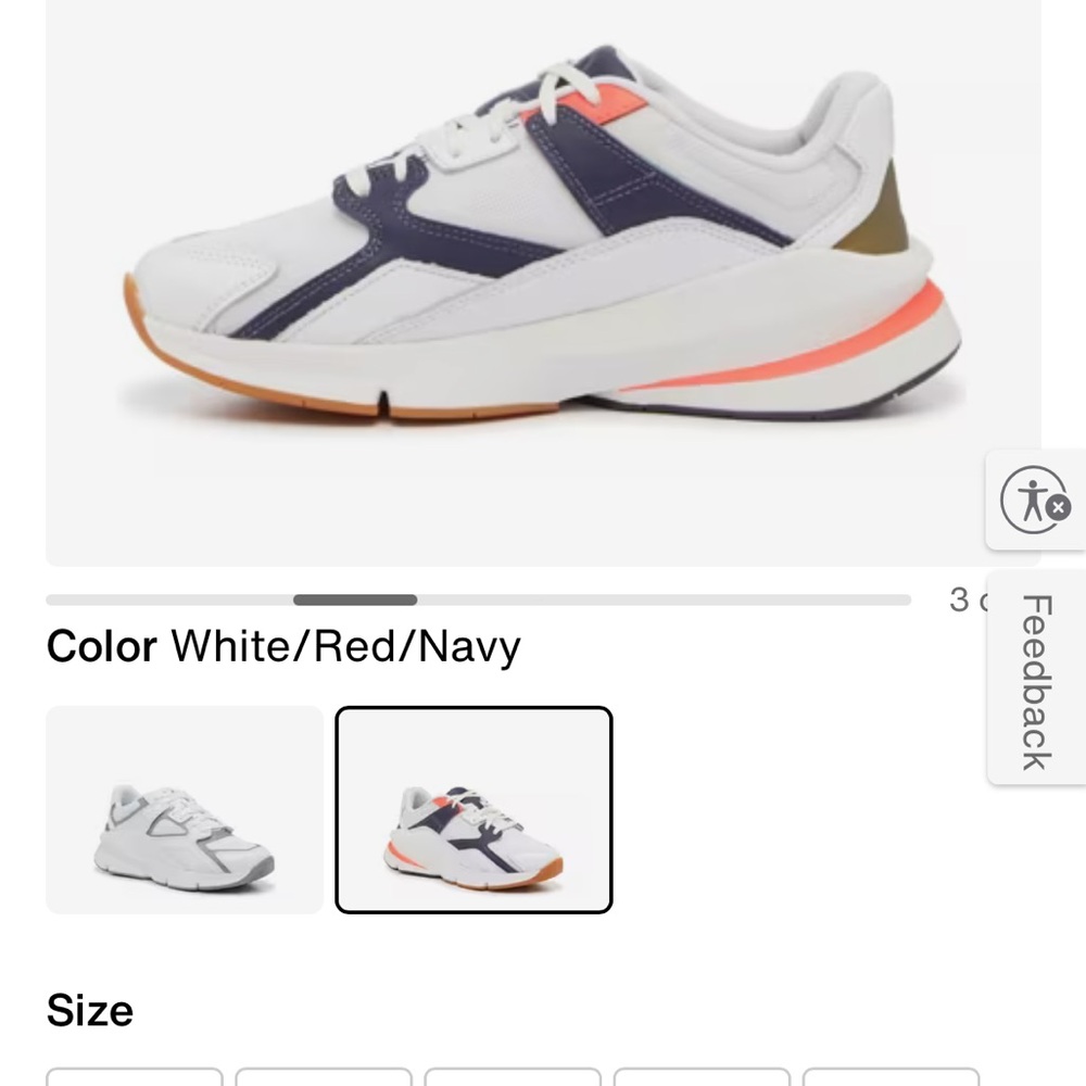 ⭐️Under Armour Women's Size 9/Men’s Size 7.5 White and Navy Sneakers - Picture 9 of 15